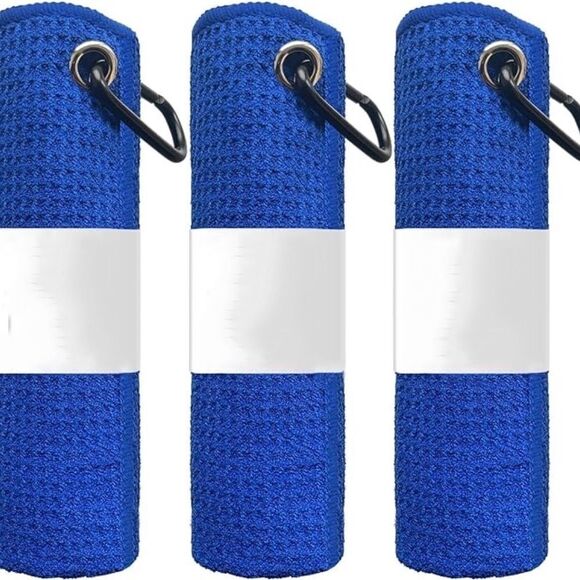 3 Pack Microfiber Waffle Weave Performance Golf Sport Towels 12 Color Choices - Picture 8 of 12
